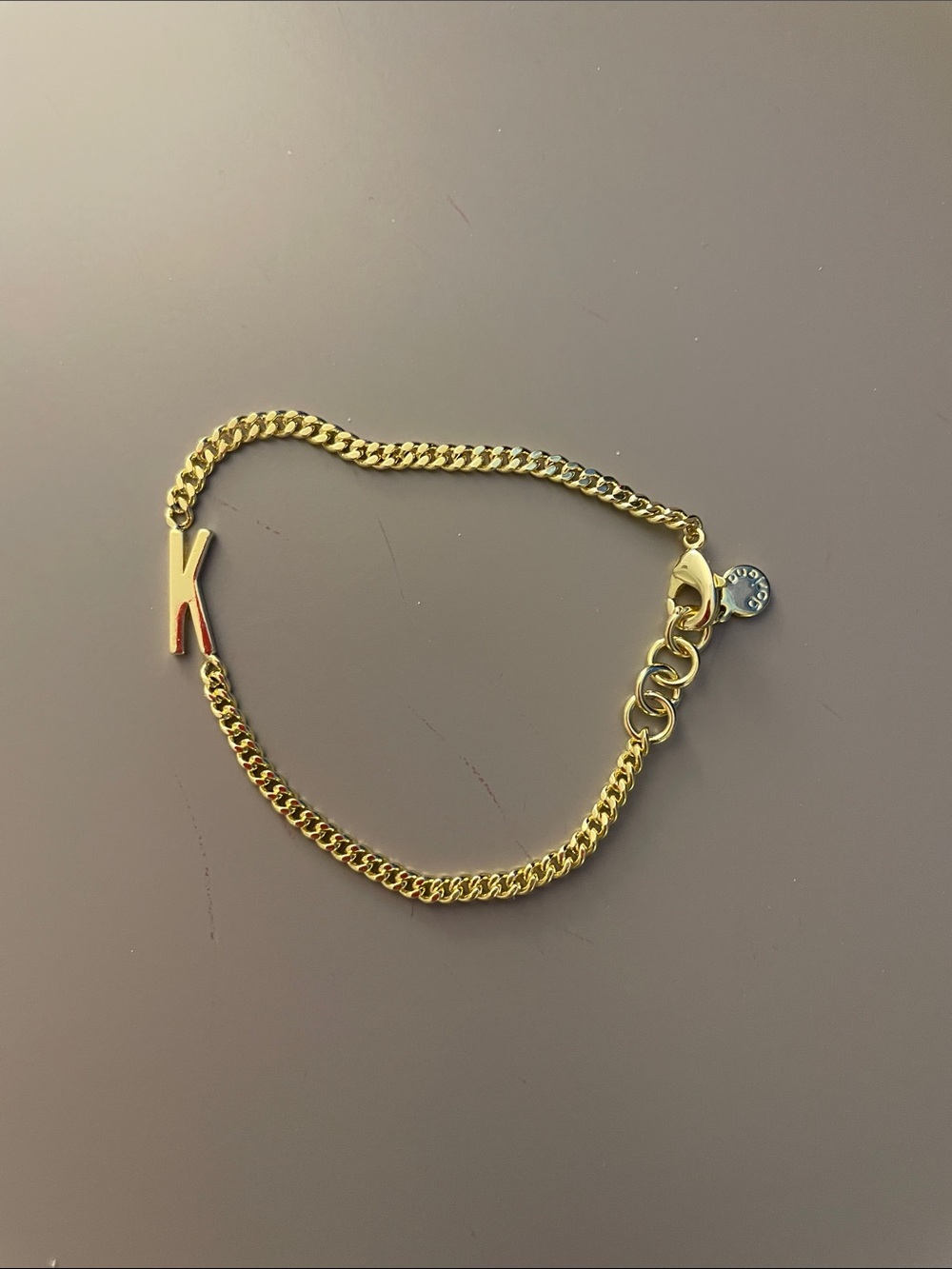 Gorjana Gold Initial 'K' Chain Bracelet - Elegant Women’s Accessory